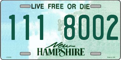 NH license plate 1118002