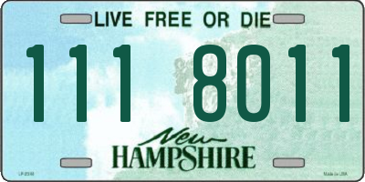 NH license plate 1118011