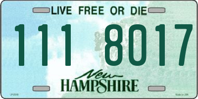 NH license plate 1118017