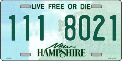 NH license plate 1118021