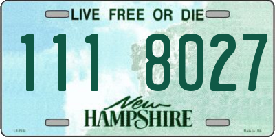 NH license plate 1118027