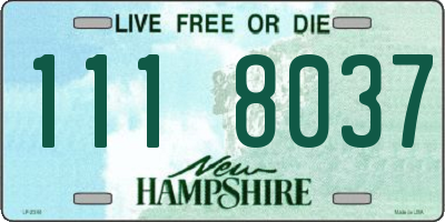 NH license plate 1118037