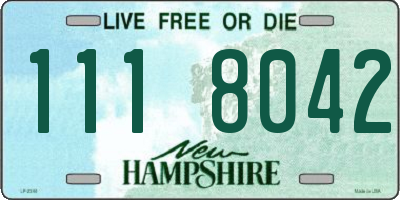 NH license plate 1118042