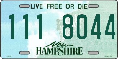 NH license plate 1118044