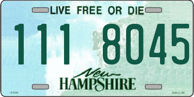 NH license plate 1118045