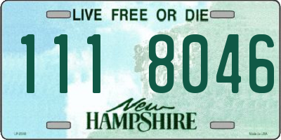 NH license plate 1118046