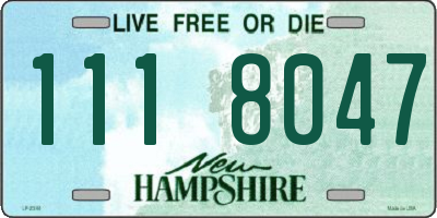 NH license plate 1118047