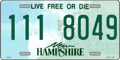 NH license plate 1118049