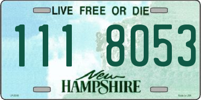 NH license plate 1118053