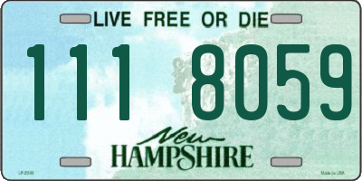NH license plate 1118059