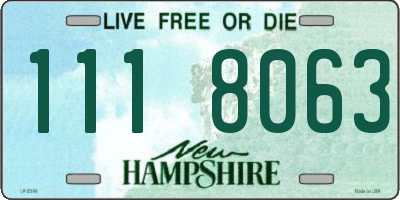 NH license plate 1118063