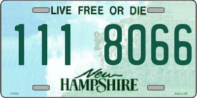 NH license plate 1118066