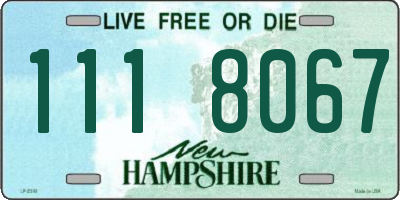 NH license plate 1118067