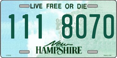 NH license plate 1118070