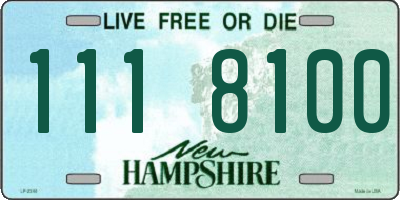 NH license plate 1118100