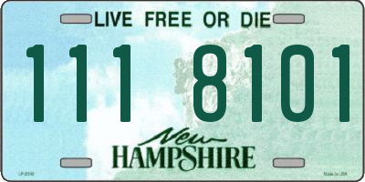 NH license plate 1118101