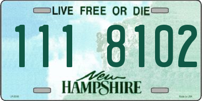 NH license plate 1118102