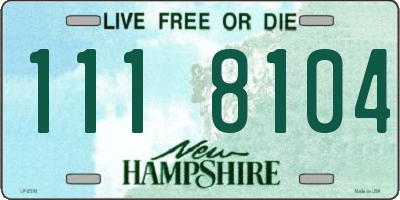 NH license plate 1118104