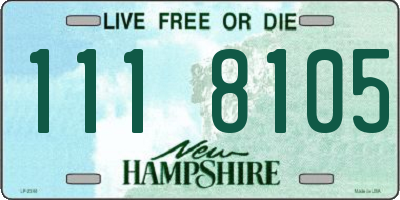 NH license plate 1118105