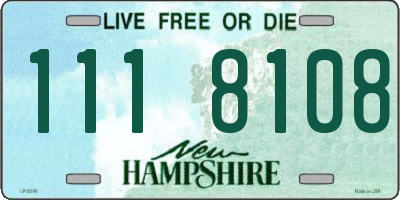 NH license plate 1118108