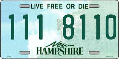 NH license plate 1118110