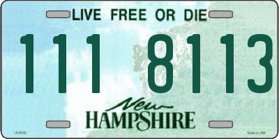 NH license plate 1118113