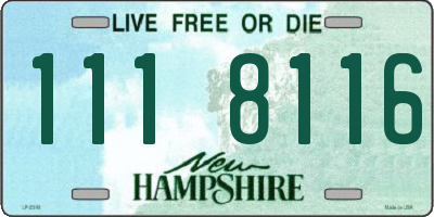 NH license plate 1118116