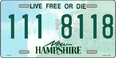 NH license plate 1118118