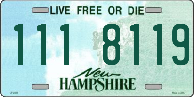 NH license plate 1118119
