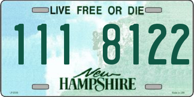 NH license plate 1118122