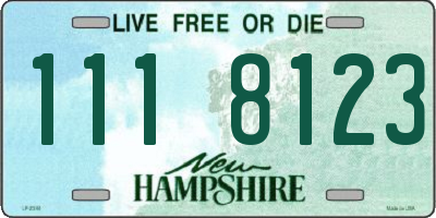 NH license plate 1118123