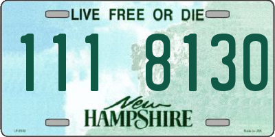NH license plate 1118130