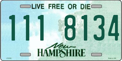 NH license plate 1118134
