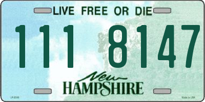 NH license plate 1118147