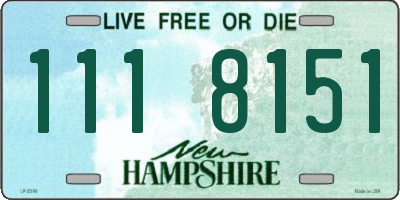 NH license plate 1118151
