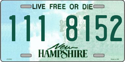 NH license plate 1118152