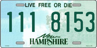 NH license plate 1118153