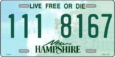 NH license plate 1118167