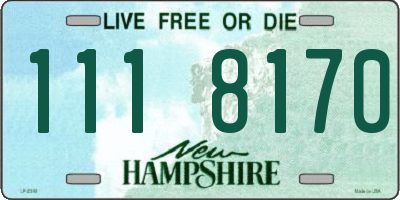 NH license plate 1118170