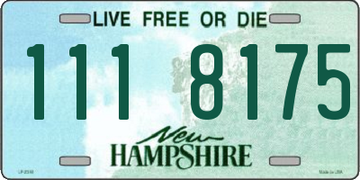NH license plate 1118175