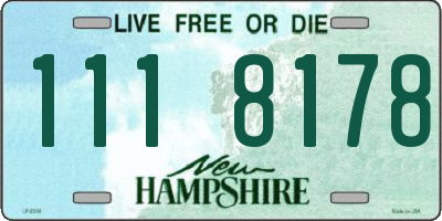 NH license plate 1118178