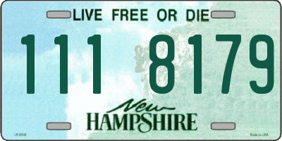 NH license plate 1118179