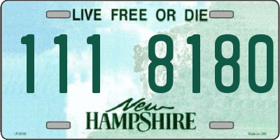 NH license plate 1118180