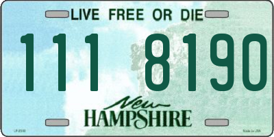 NH license plate 1118190