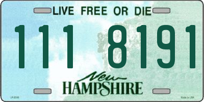 NH license plate 1118191