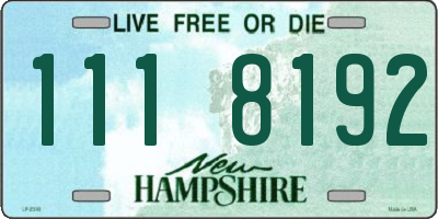 NH license plate 1118192