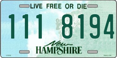 NH license plate 1118194