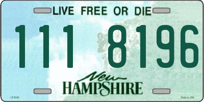 NH license plate 1118196