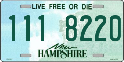 NH license plate 1118220