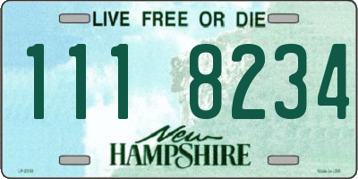 NH license plate 1118234
